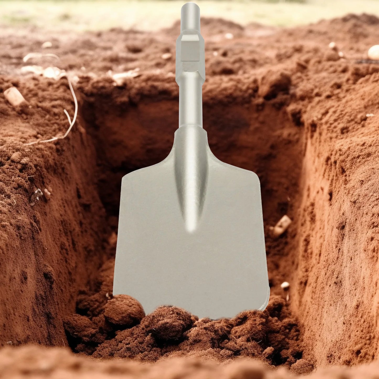 Jack Hammer Bits,Electric Clay Spade Chisel Scoop Shovel Bit 40Cr Chromium Steel Clay Spade Chisel Bit Jack Hammer Concrete Ston