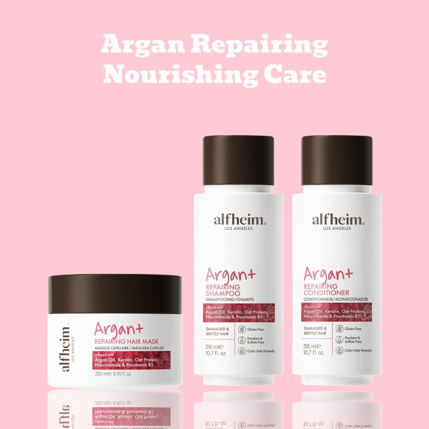 Argan Repairing Shampoo Conditioner &Hair Mask Set
