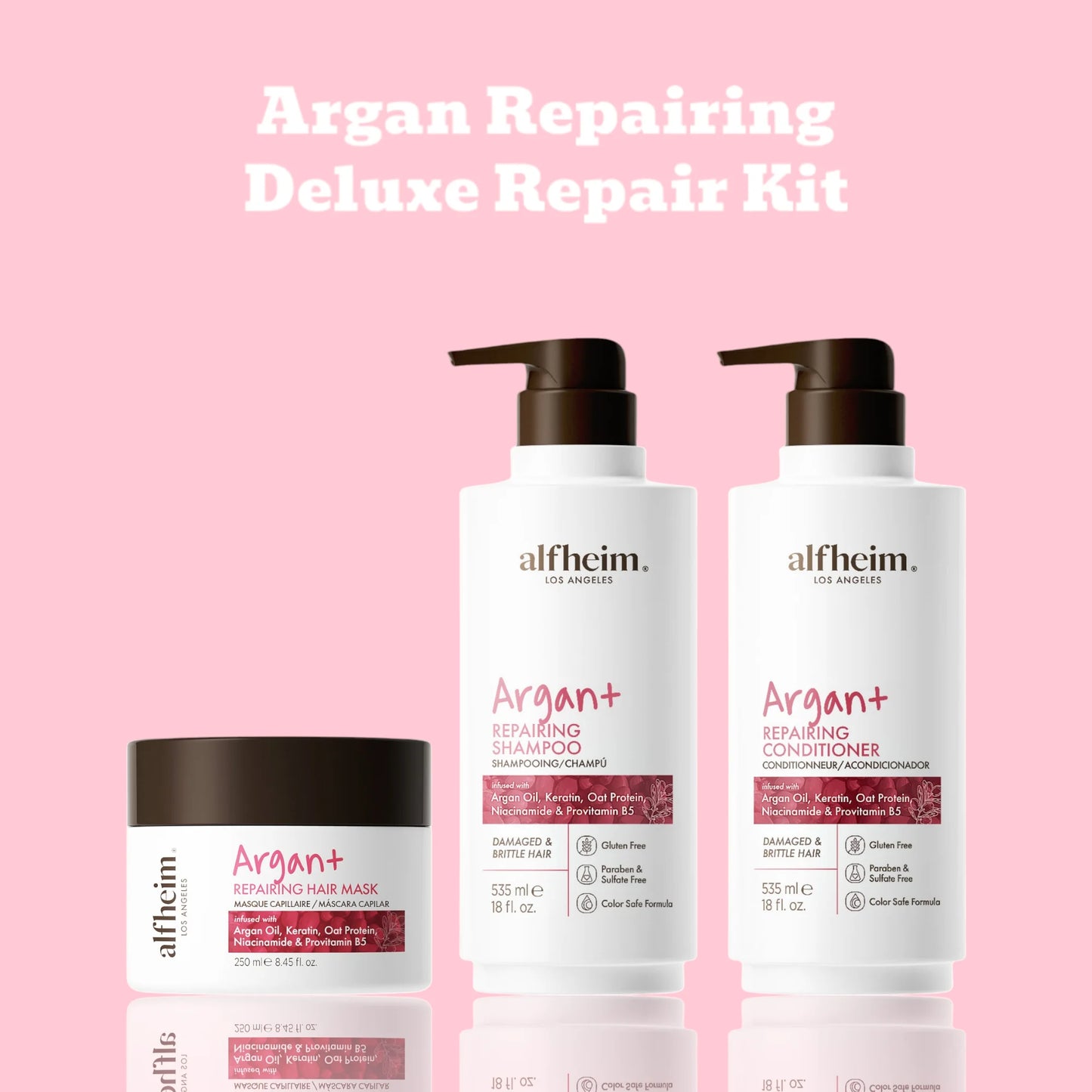 Argan Repairing Shampoo Conditioner &Hair Mask Set