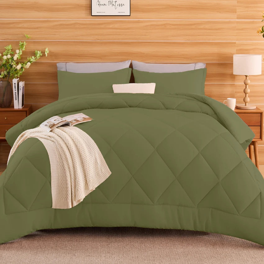 King Size Cooling Comforter Set - 2/3 Piece All-Season Bedding Set, Soft Breathable Lightweight Bedding with 1 Comforter and 1 or 2 Matching Pillow Shams, Easy Care