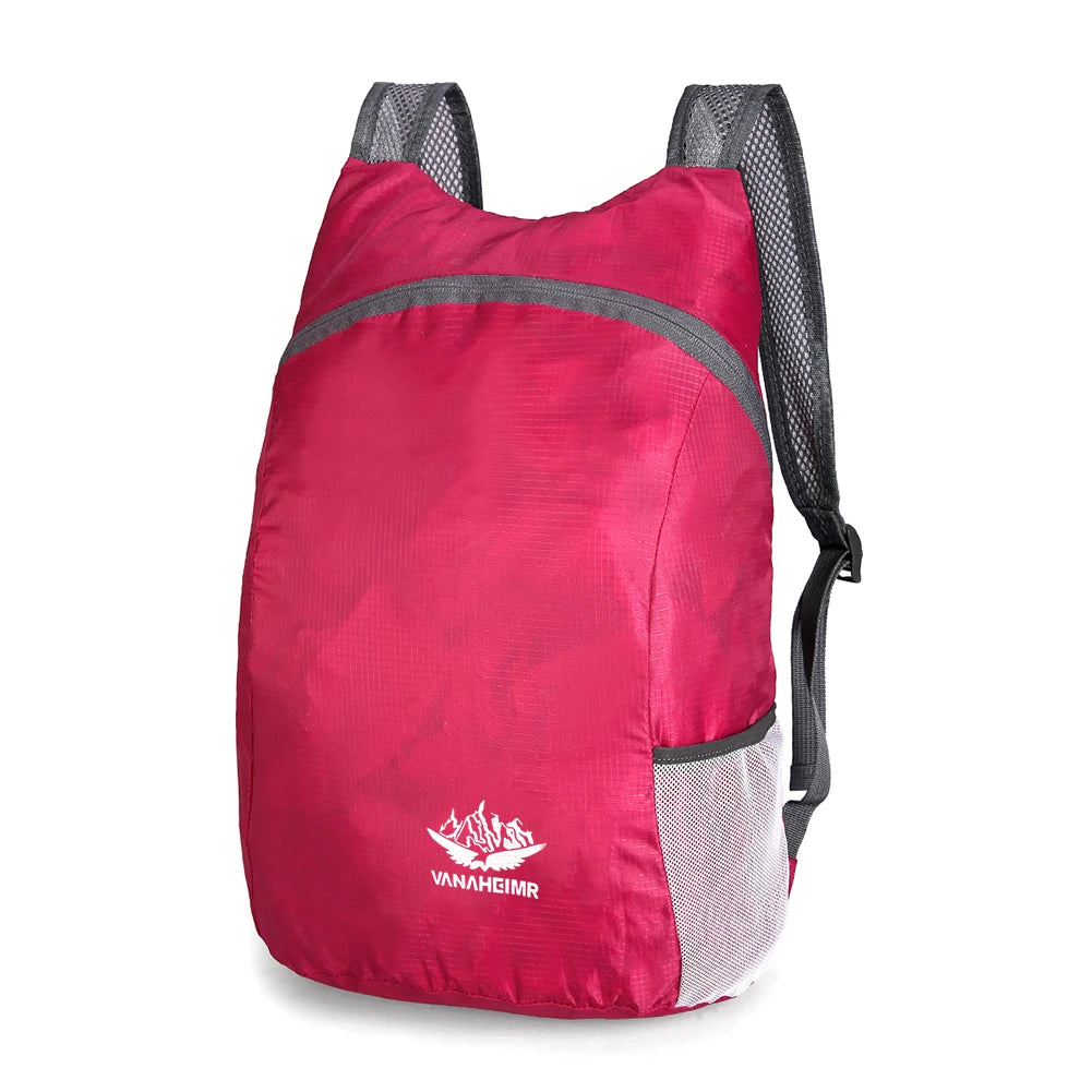 Nylon Travel Knapsack Breathable Foldable Mountaineering Rucksacks Waterproof Lightweight for Men Women for Hiking Fishing