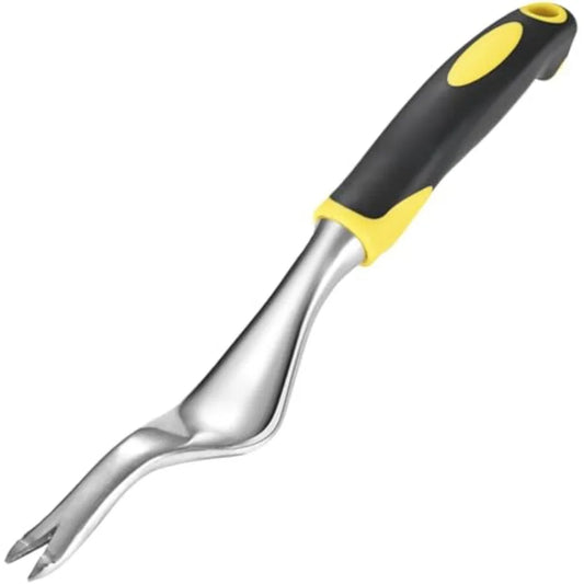 Weed Puller Hand Weeder Tool for Garden Bend-Proof Leverage Base with V-Shaped Forks for Easy Weed Removal and Deeper Root Digg