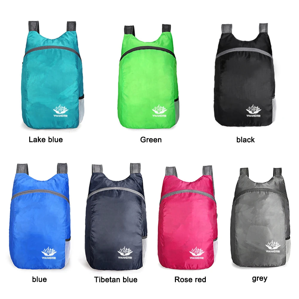 Nylon Travel Knapsack Breathable Foldable Mountaineering Rucksacks Waterproof Lightweight for Men Women for Hiking Fishing