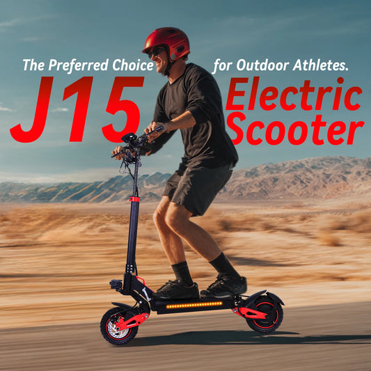 J15 Electric Scooter Adult 1600W Motor 11-Inch Off-Road Tyres 48V18AH Battery Max Speed 31mph Range 27-30 Miles Electric Scooter