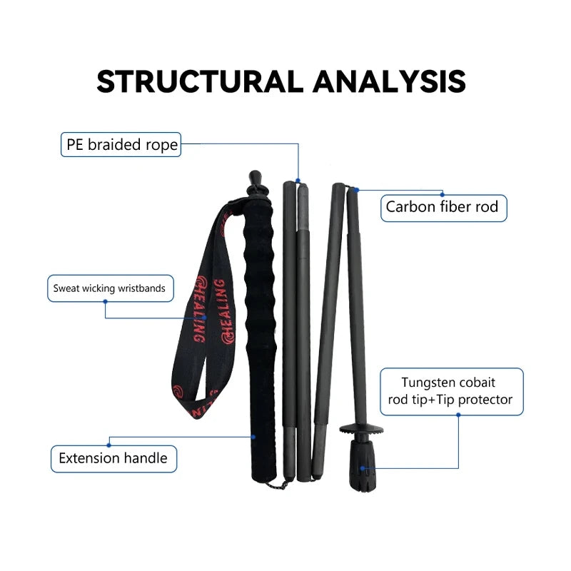 2PCs Trekking Poles Carbon Fiber 115g Ultra-Light Hiking Poles Camping Stick Foldable Walking Cane Travel Outdoor Gear Equipment