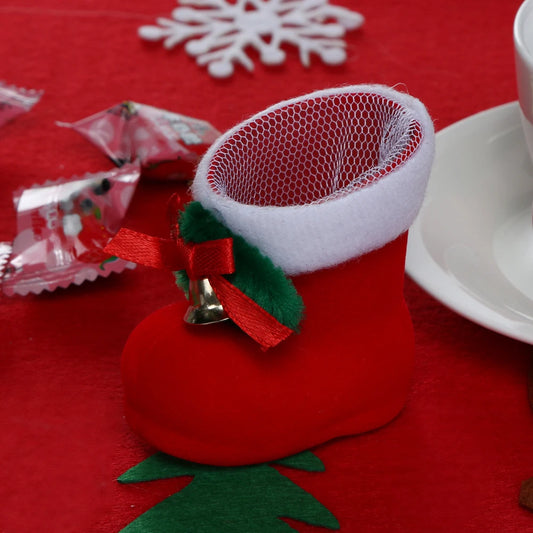 Christmas Boots Ornament Art Crafts Santa Claus Candy Boots Creative Bright-colored Fashion Exquisite Elegant Kid Favors Toy