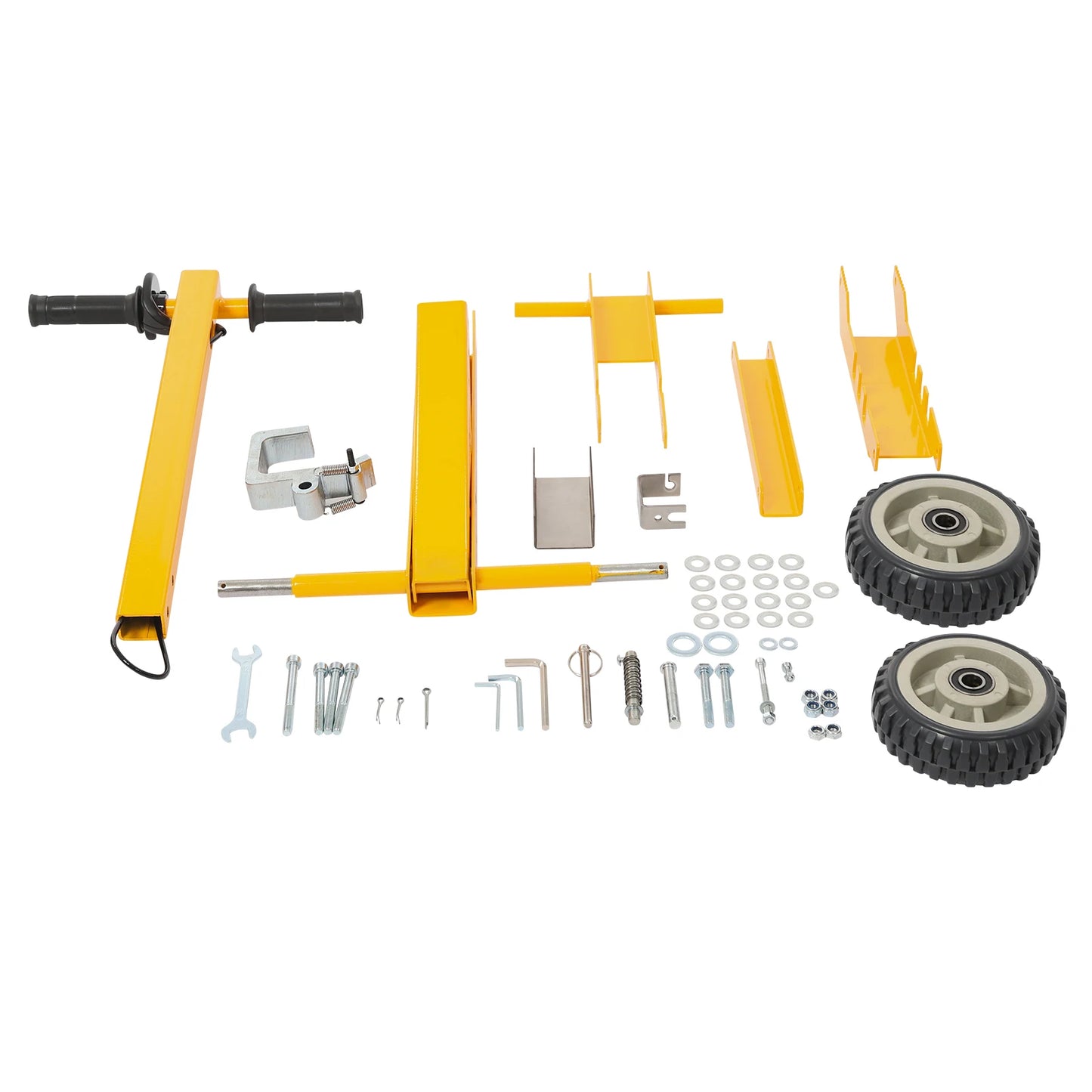 Yellow Manual Lawn Mower Lift 800lbs Capacity Lawn Mower Lift Tool for Lawn Mower Maintenance and Repair