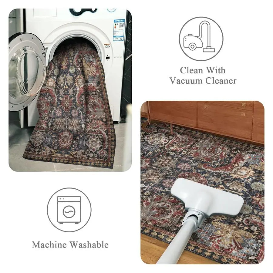 Washable Area Rugs Perfect for Living Room, Bedroom, Kids Room, Nursery Stain amp Water Resistant NonSlip, Pet amp Child Friendl