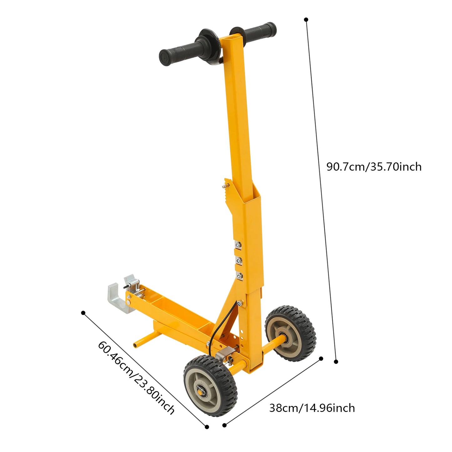 Yellow Manual Lawn Mower Lift 800lbs Capacity Lawn Mower Lift Tool for Lawn Mower Maintenance and Repair