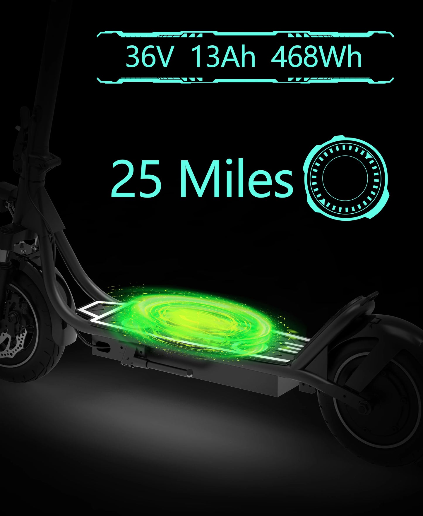 DriveTron DT01 Electric Scooter Adults 36V 13Ah Escooter Long Range 25 Miles Lightweight Kick Scooter