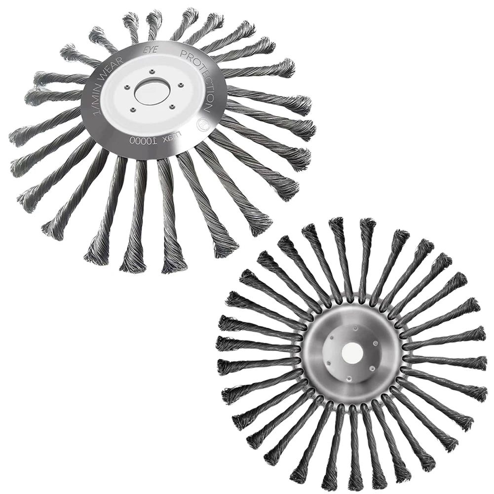 10inch Derusting Weeding Wheel Universal Garden Weeding Brush Removal Rust Rotary Weed Brush Lawn Mower Brush Cutter Accessories