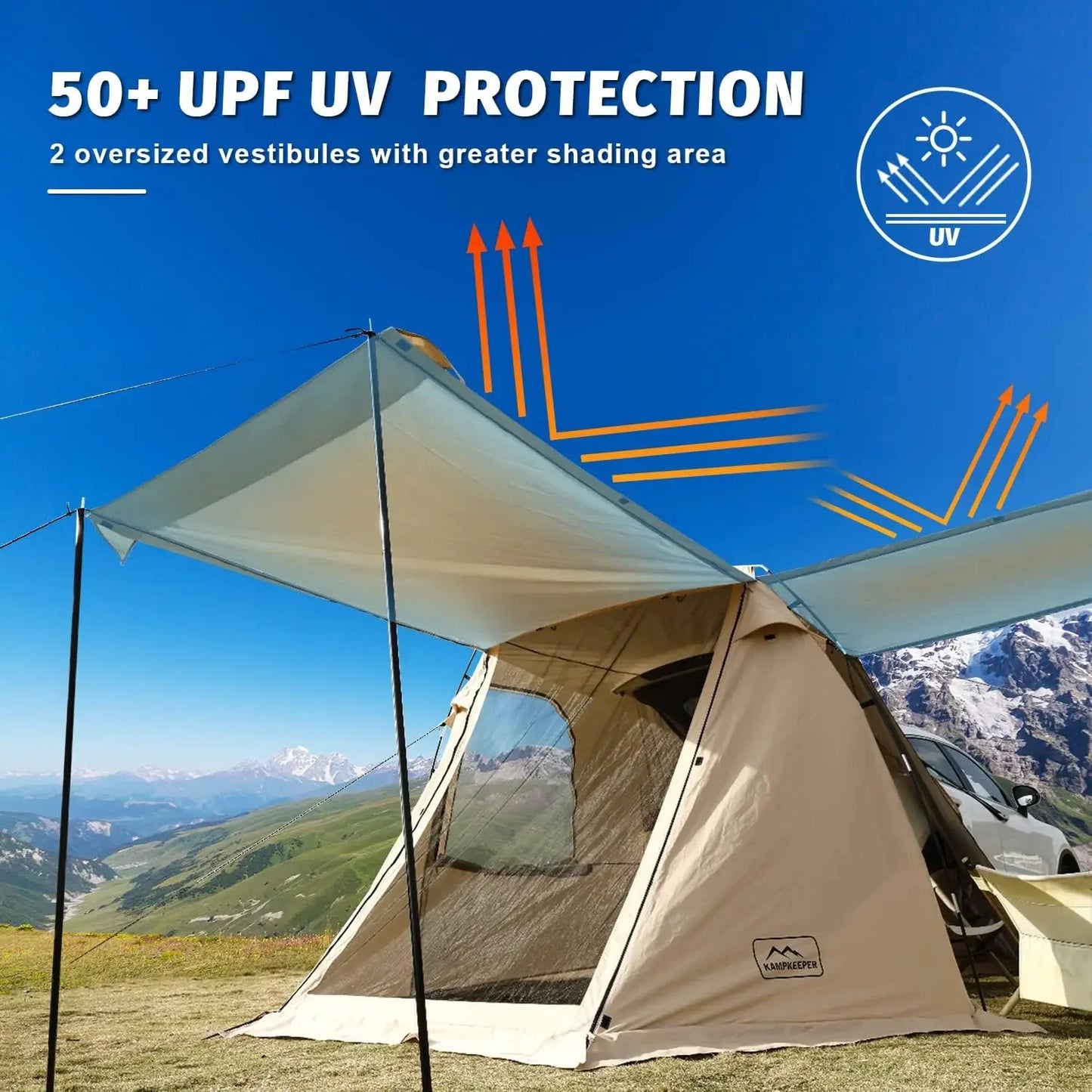 Camping SUV Car Tent, Tailgate Shade Awning Tent for Camping, Vehicle SUV Tent Car Camping Tents for Outdoor Travel