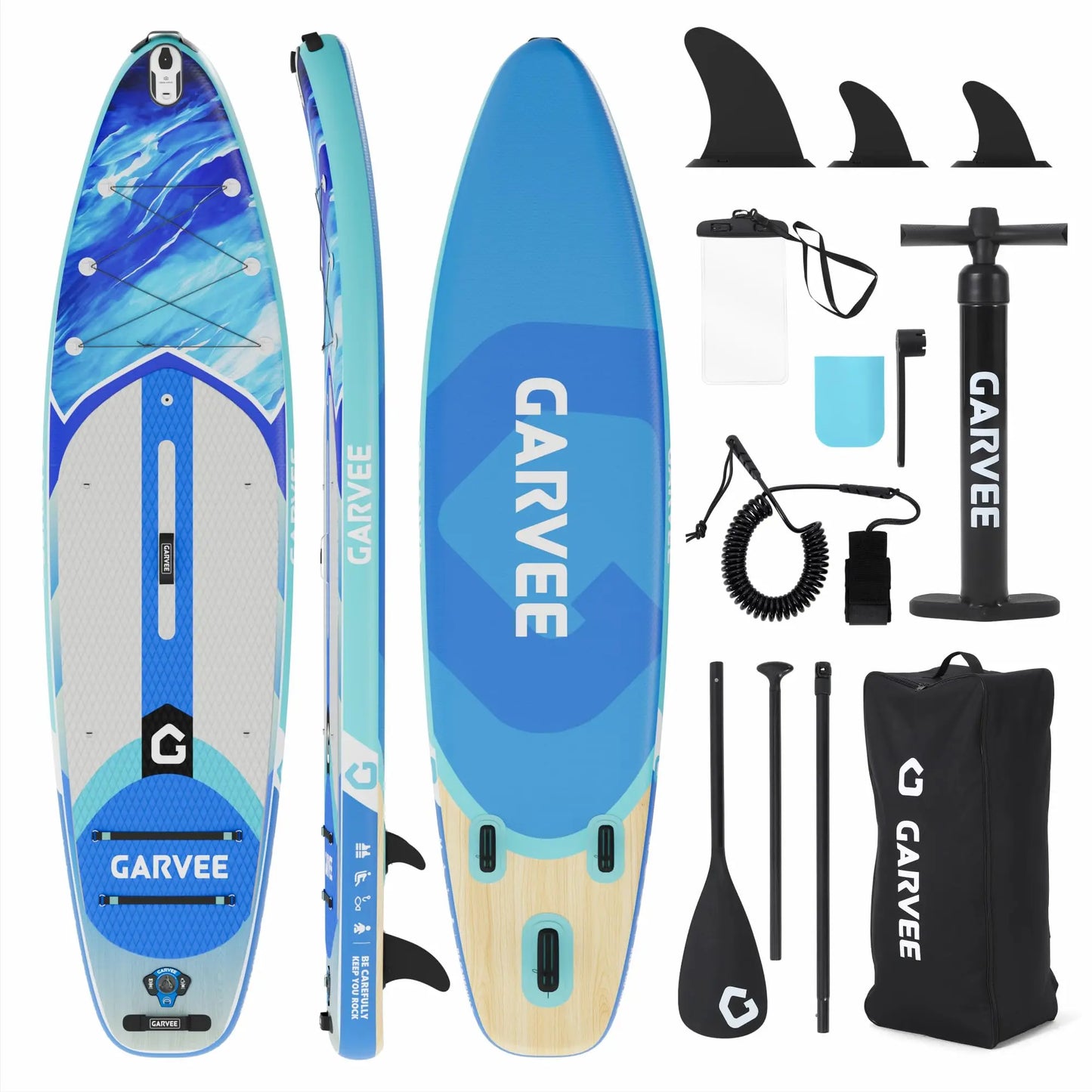 Extra Wide Stable Inflatable Stand Paddle Paddle Board for Adults & Youth – Ultra-Light PVC, Non-Slip EVA Deck, 450lbs Capacity, Adjustable Paddle, High Pressure Pump & Backpack