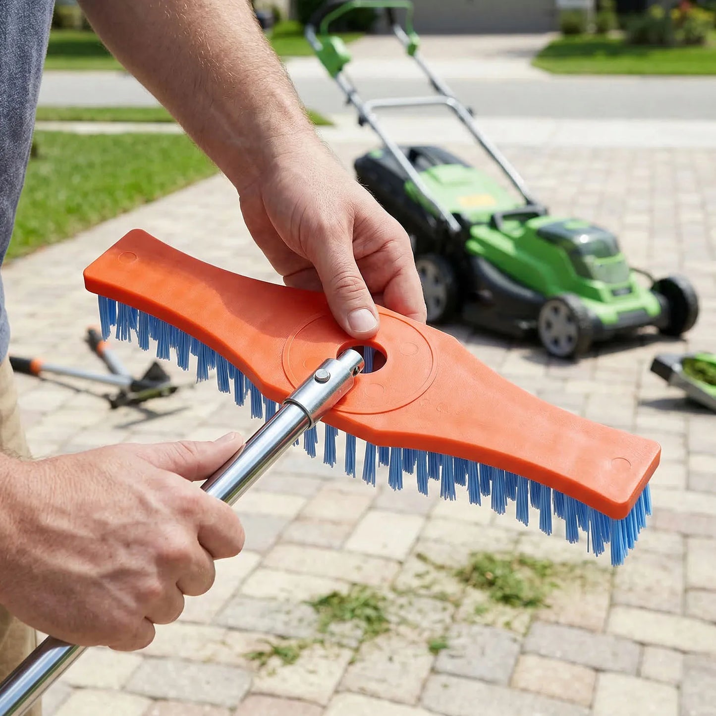 Polyester Cleaning Brush High-Efficiency Universal Garden Weeding Brush Wear-Resistant for Concrete Floor Cleaning