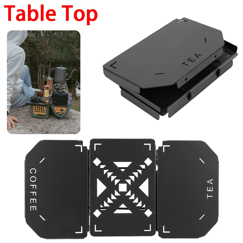 Folding Table Top Heavy Duty Table Board Plate Metal Aluminum Alloy for Stanley Lunch Box 9.4L Camping Gear