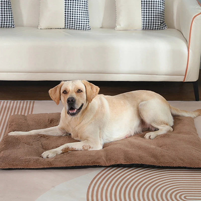Dog Bed Short Plush Pet Heated Sleeping Mat Cats And Dogs Cute Pet Mat Blanket Thickened Sleeping Mat Small Large Dog Pet Suppli