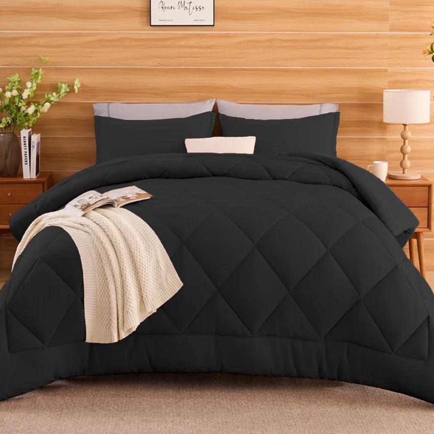 King Size Cooling Comforter Set - 2/3 Piece All-Season Bedding Set, Soft Breathable Lightweight Bedding with 1 Comforter and 1 or 2 Matching Pillow Shams, Easy Care