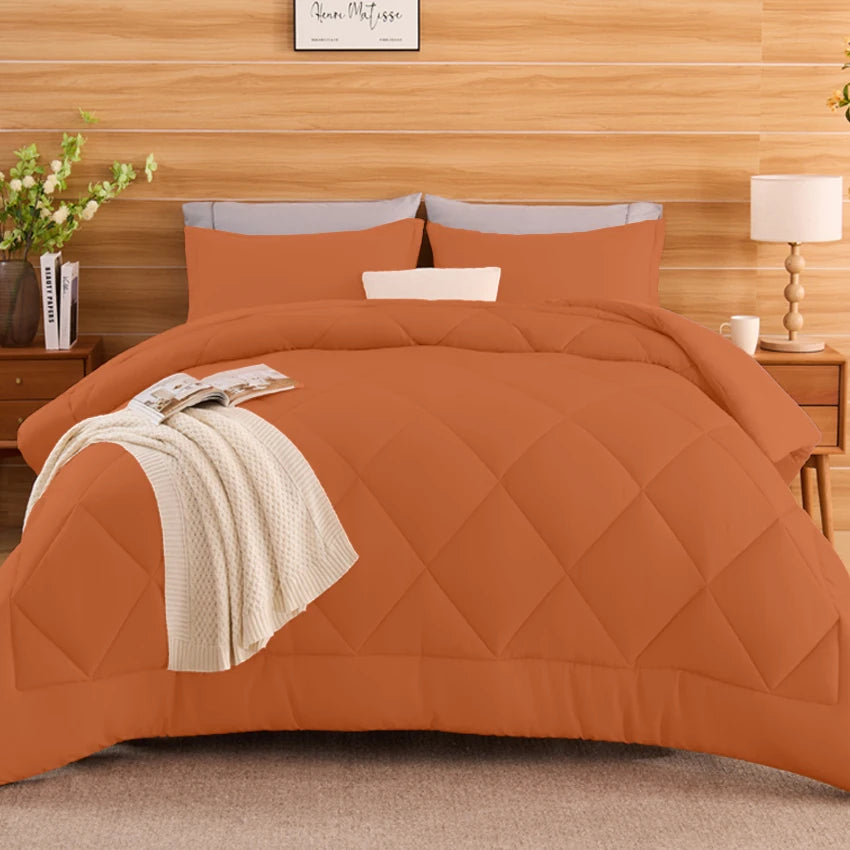 King Size Cooling Comforter Set - 2/3 Piece All-Season Bedding Set, Soft Breathable Lightweight Bedding with 1 Comforter and 1 or 2 Matching Pillow Shams, Easy Care