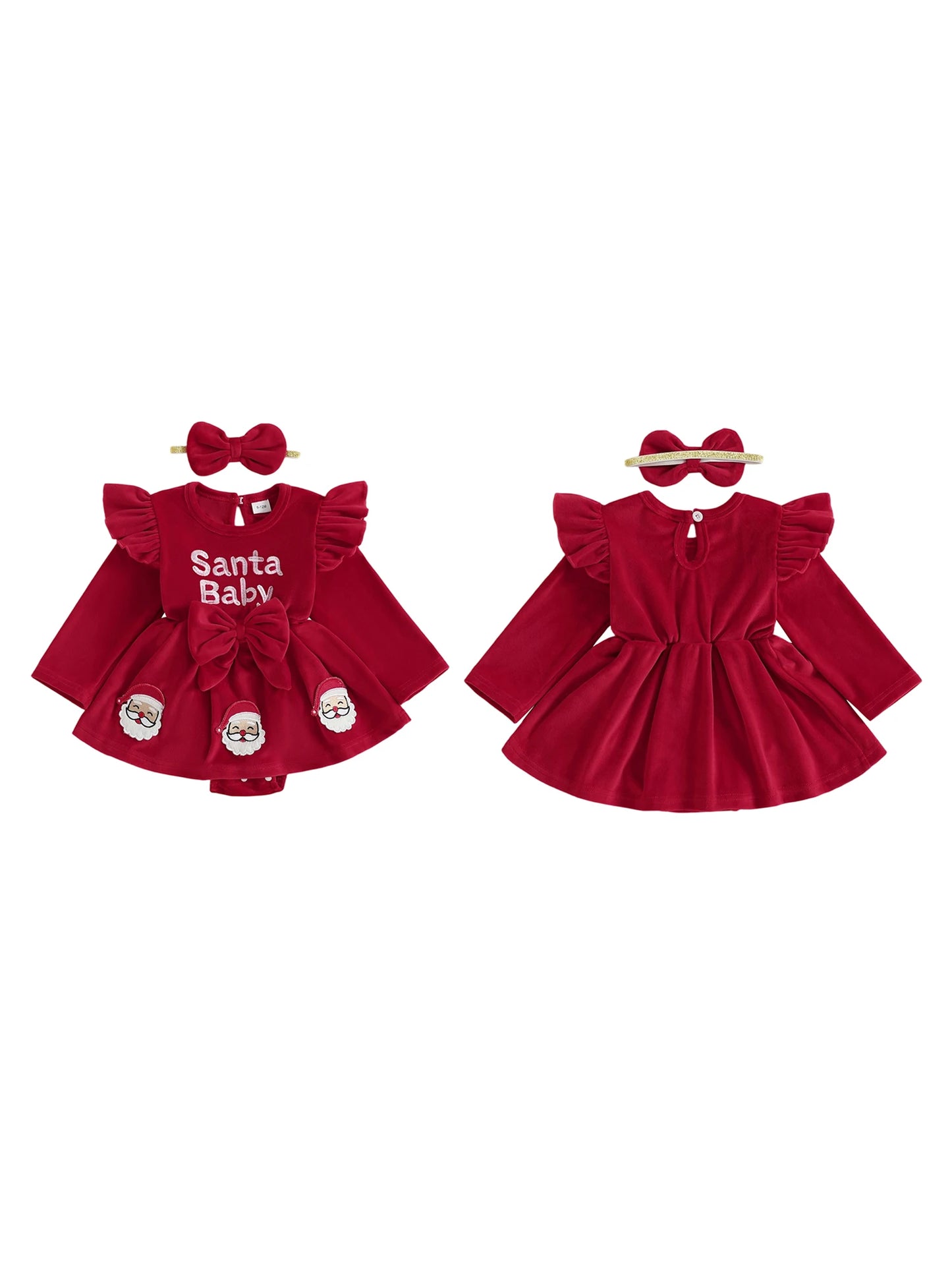 Toddler Boy Christmas 2 Piece Outfits Reindeer Print Long Sleeve Round Neck Romper Pants Hat Set Cute Xmas Costume for Kids