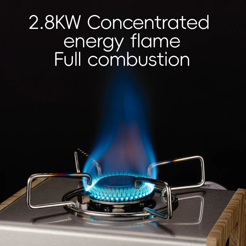 Qunature Outdoor Portable Cassette Stove Camping Cookware Multiple firepower Gas Stove for Tea Brewing Household & Camping Use