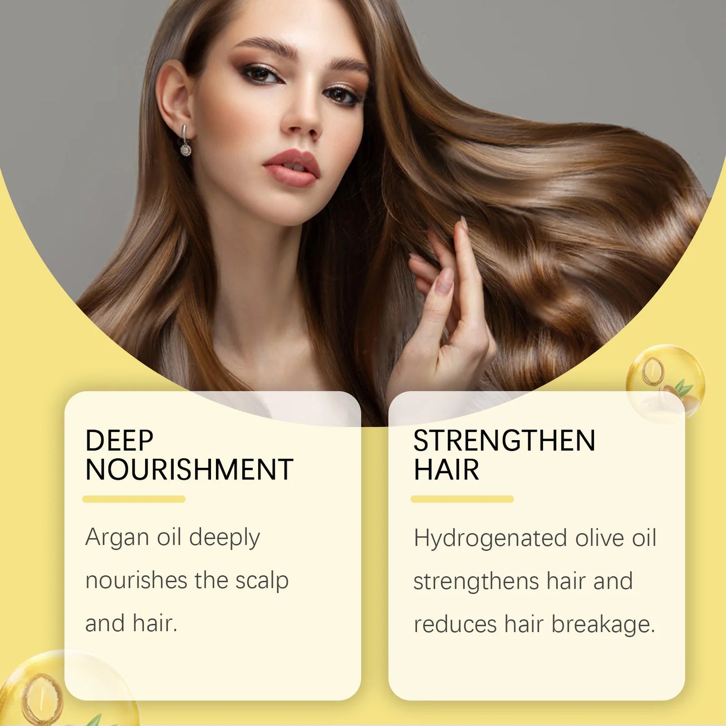 EELHOE AArgan Oil Shampoo and Conditioner Set Moisturizing Smoothing Shine Treatment for Dry Damaged Frizzy Hair Scalp Cleansing