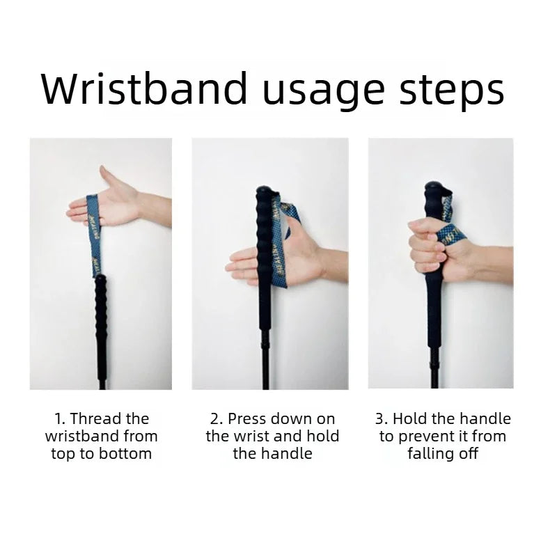 2PCs Trekking Poles Carbon Fiber 115g Ultra-Light Hiking Poles Camping Stick Foldable Walking Cane Travel Outdoor Gear Equipment
