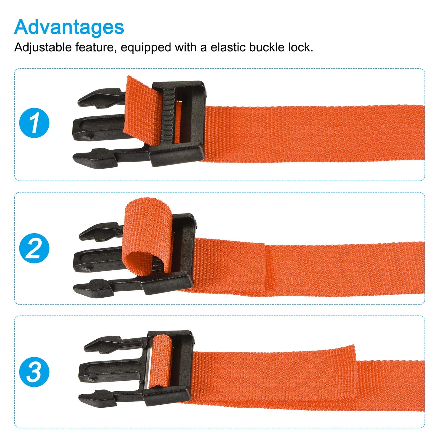 Utility Strap with Buckle 1x20 Inch Polyester Quick Release Belt Multicolor
