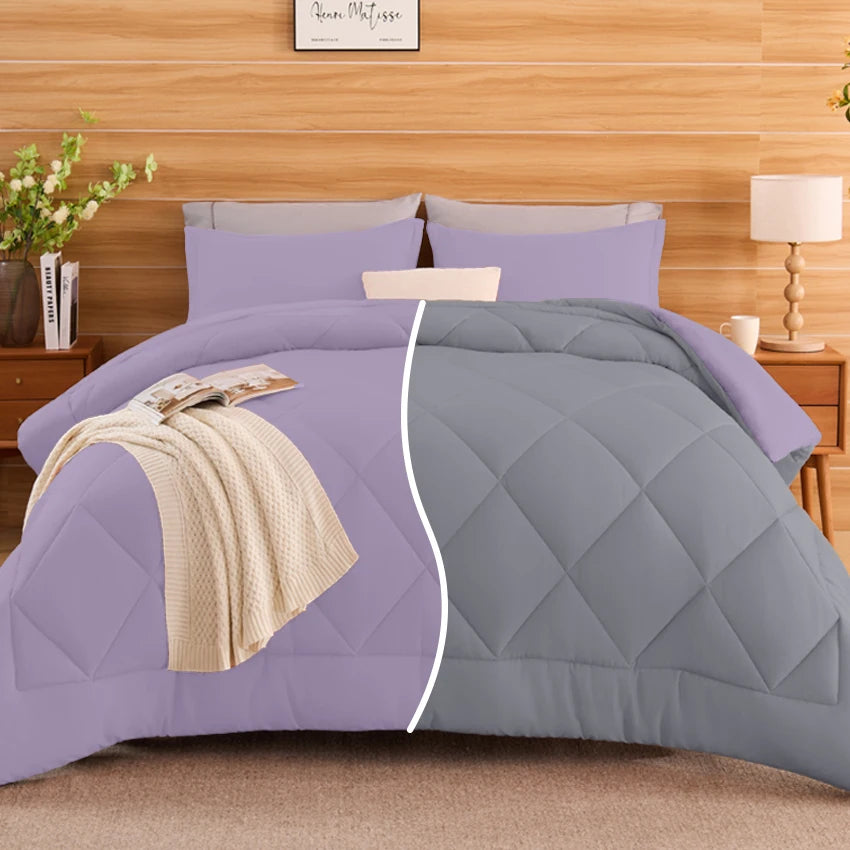 King Size Cooling Comforter Set - 2/3 Piece All-Season Bedding Set, Soft Breathable Lightweight Bedding with 1 Comforter and 1 or 2 Matching Pillow Shams, Easy Care