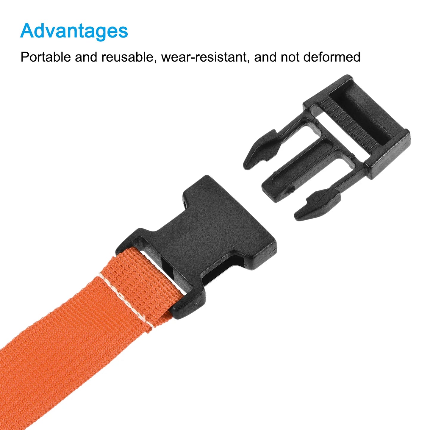Utility Strap with Buckle 1x20 Inch Polyester Quick Release Belt Multicolor