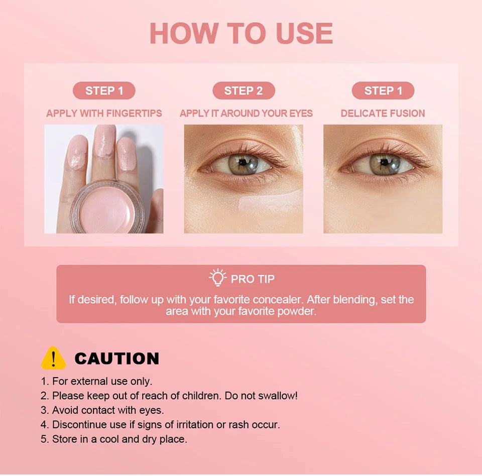 Eye Concealer And Brightening Cream Covers Dark Circles And Bags Under Eyes Brightens Nourishes Eyes Korean Girls Eye Cosmetics