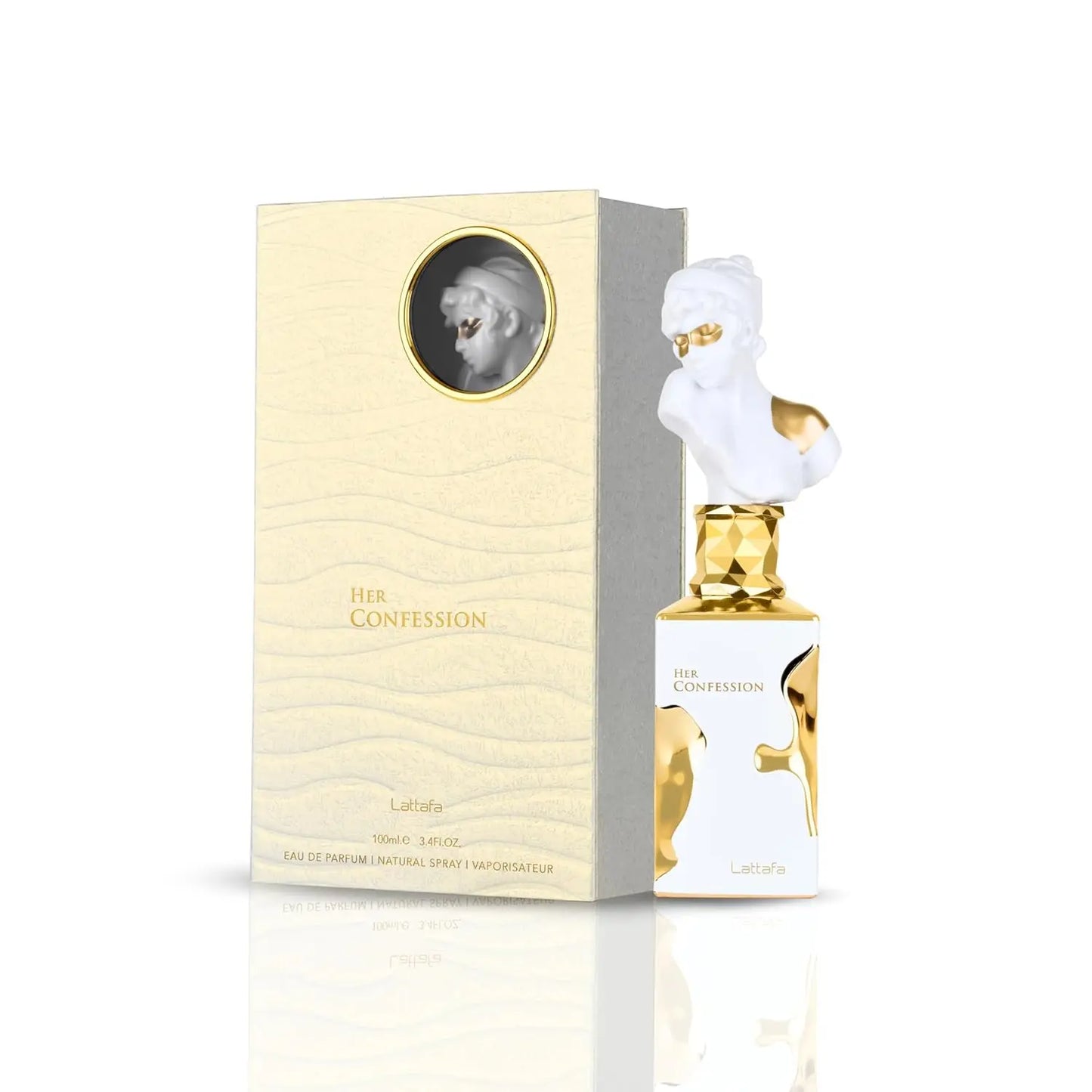 Lattafa Her Confession – Vanilla, flowers, amber, musk – eau de toilette Women's persistent fragrance, 3.4 oz/100 ml Halloween,