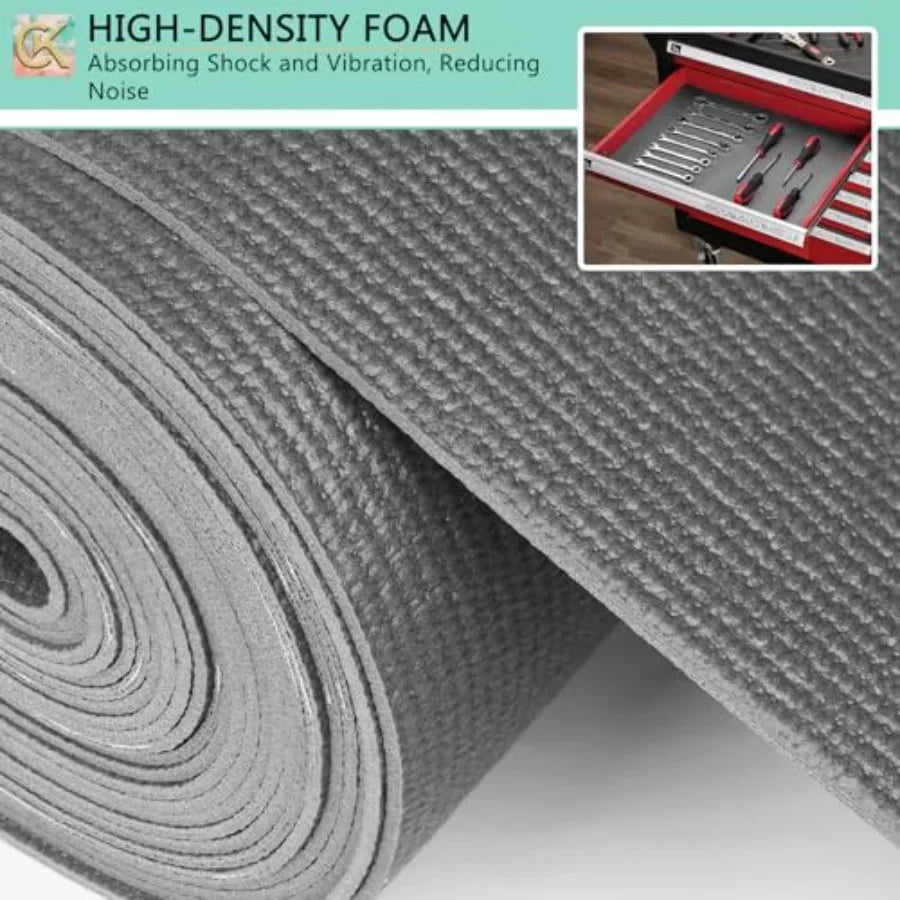 Foam Toolbox Liner Shelf Liner Thickened Durable Pad Tool Box Mat for Protecting Your Tools Work Surfaces Garage Chest -Gray 3m