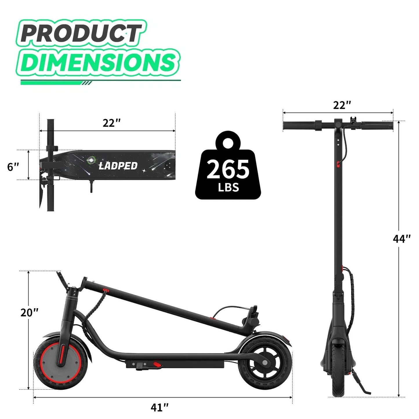 Electric Scooter for Kids,8.5inch Solid Tires,350W Motor,16mph Max Speed,up to 15miles Max Range,Dual Braking System,265lbs Load Capacity,Foldable, Lightweight & Portable