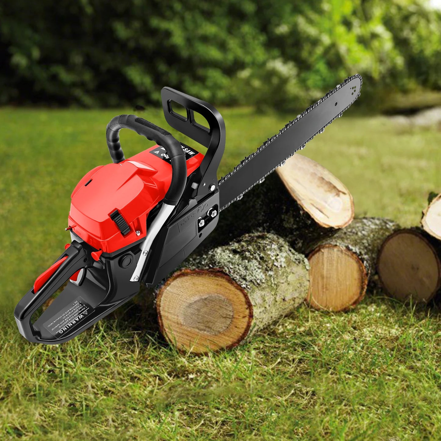 20 Inch Handheld Gasoline Chainsaw, Pp Material Shell Gasoline Chainsaw Suitable for Gardens, Farms, And Ranches