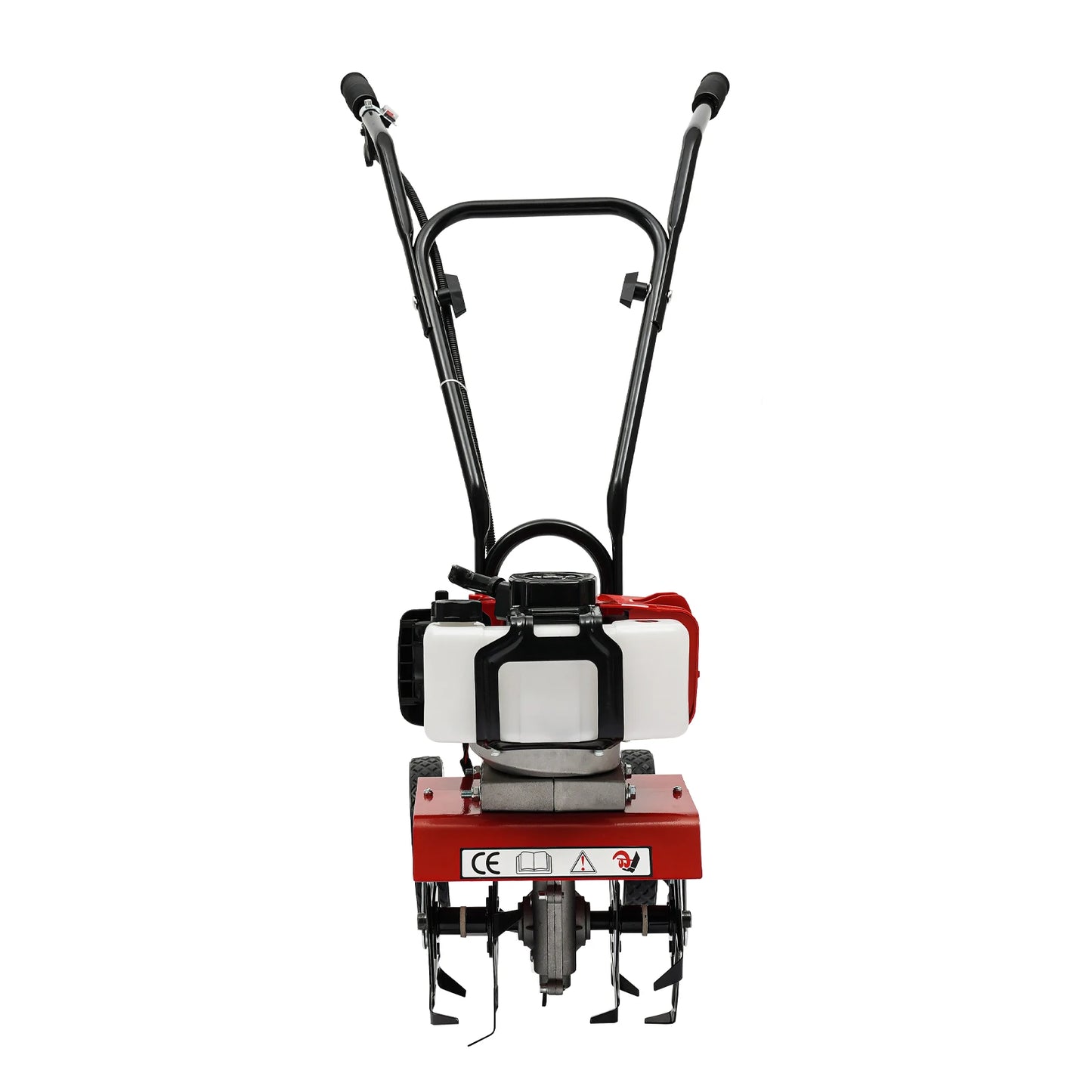 52CC 1.9KW 2-Stroke Gasoline Tiller 4 Manganese Steel Blades 11.8in Width Stock for Yard Garden