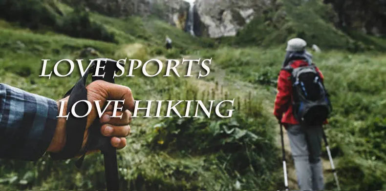 Local+ 2PCs Trekking Poles Carbon Fiber 115g Ultra-Light Hiking Poles Camping Stick Foldable Walking Cane Travel Outdoor Gear