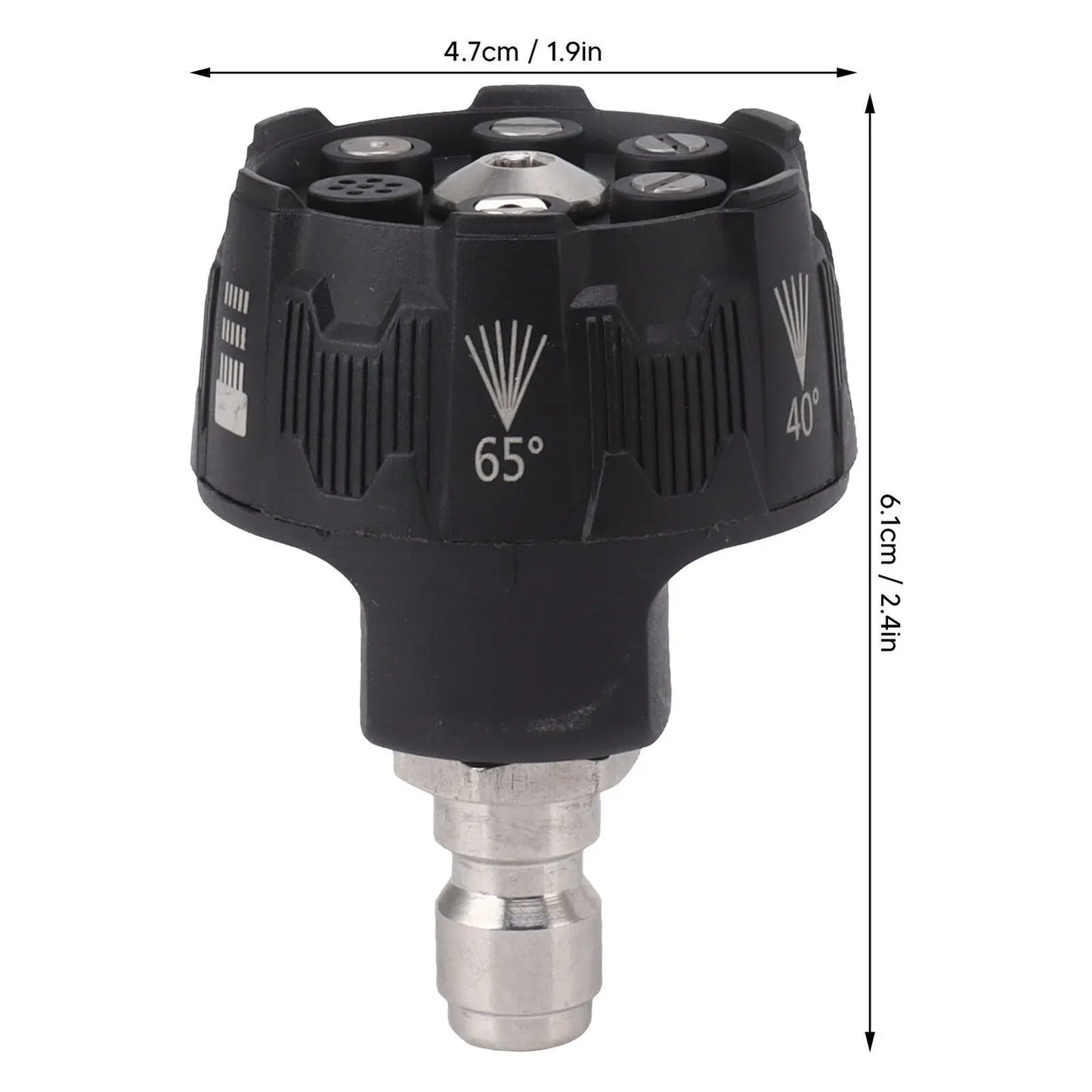 Universal 4000Psi High Pressure Washer Spray Nozzle 0/15/25/40 Degree Rotation Soap Watering Rinse Tip Solves Poor Cleaning