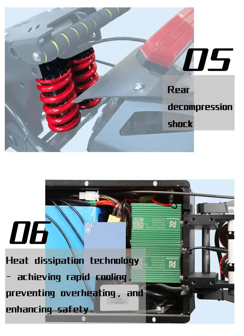 TOURSOR X14 4000W*2 Dual Motor 60V45Ah Battery E-Scooter Electric Scooter For Adults 14" Off-road Tire Foldable Road EScooter