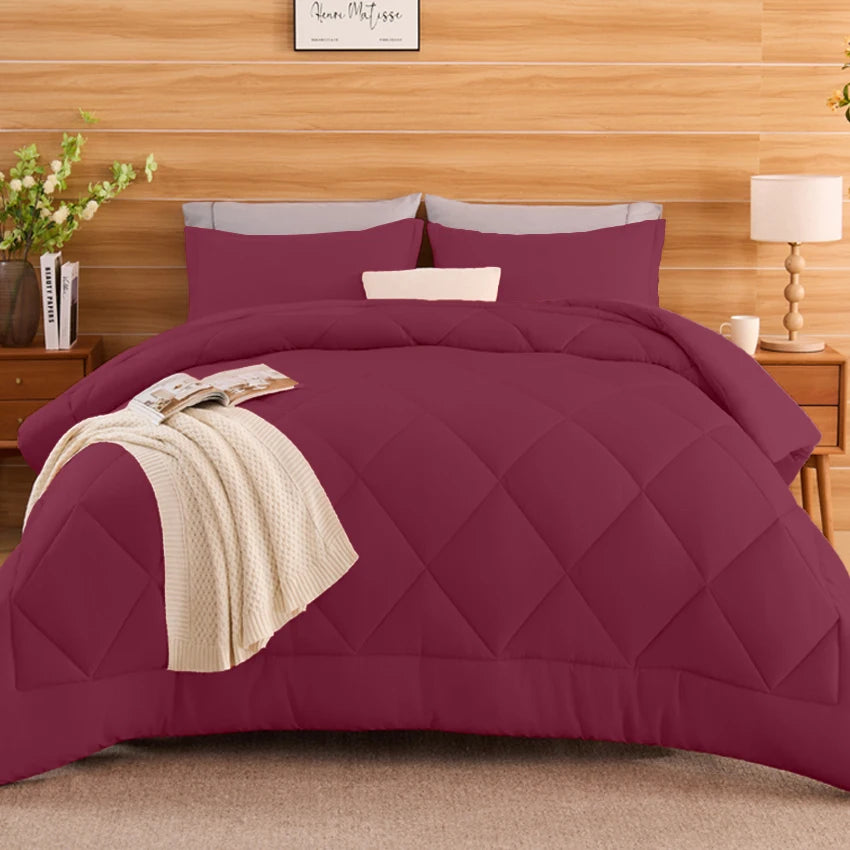King Size Cooling Comforter Set - 2/3 Piece All-Season Bedding Set, Soft Breathable Lightweight Bedding with 1 Comforter and 1 or 2 Matching Pillow Shams, Easy Care