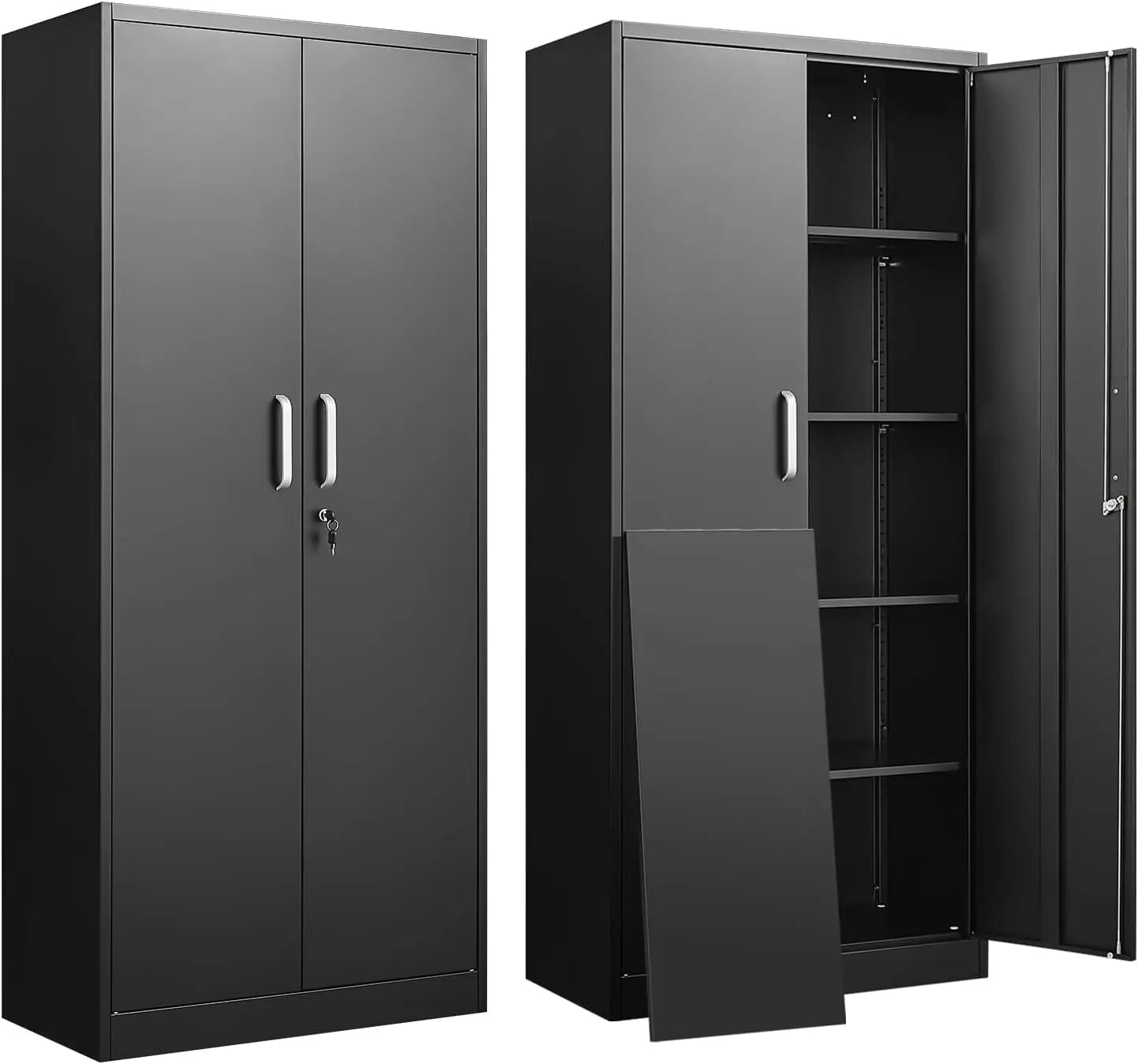 Metal Storage Cabinet with Adjustable Shelves, Garage Storage Cabinets with Doors and Shelves, File Cabinets for, Customized
