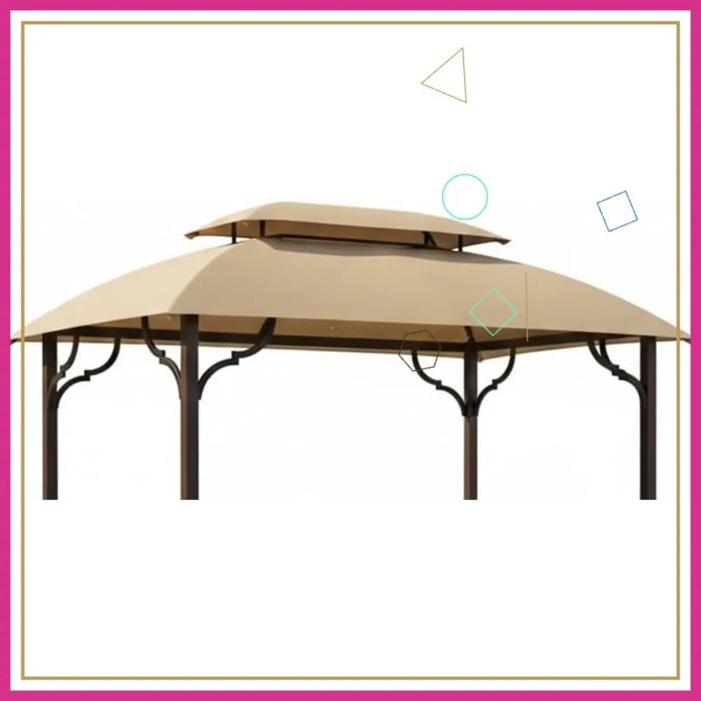 Replacement Canopy Top Cover for Greenvail 8' x 5' Grill Gazebo Models A103001900 & A103001911 - Beige