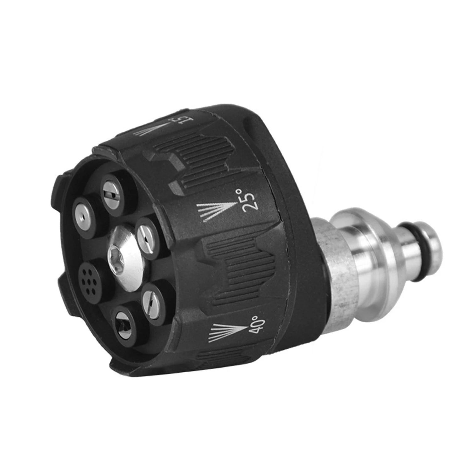 Universal 4000Psi High Pressure Washer Spray Nozzle 0/15/25/40 Degree Rotation Soap Watering Rinse Tip Solves Poor Cleaning